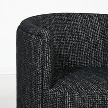 Charcoal Camilla Upholstered Swivel Tub Chair